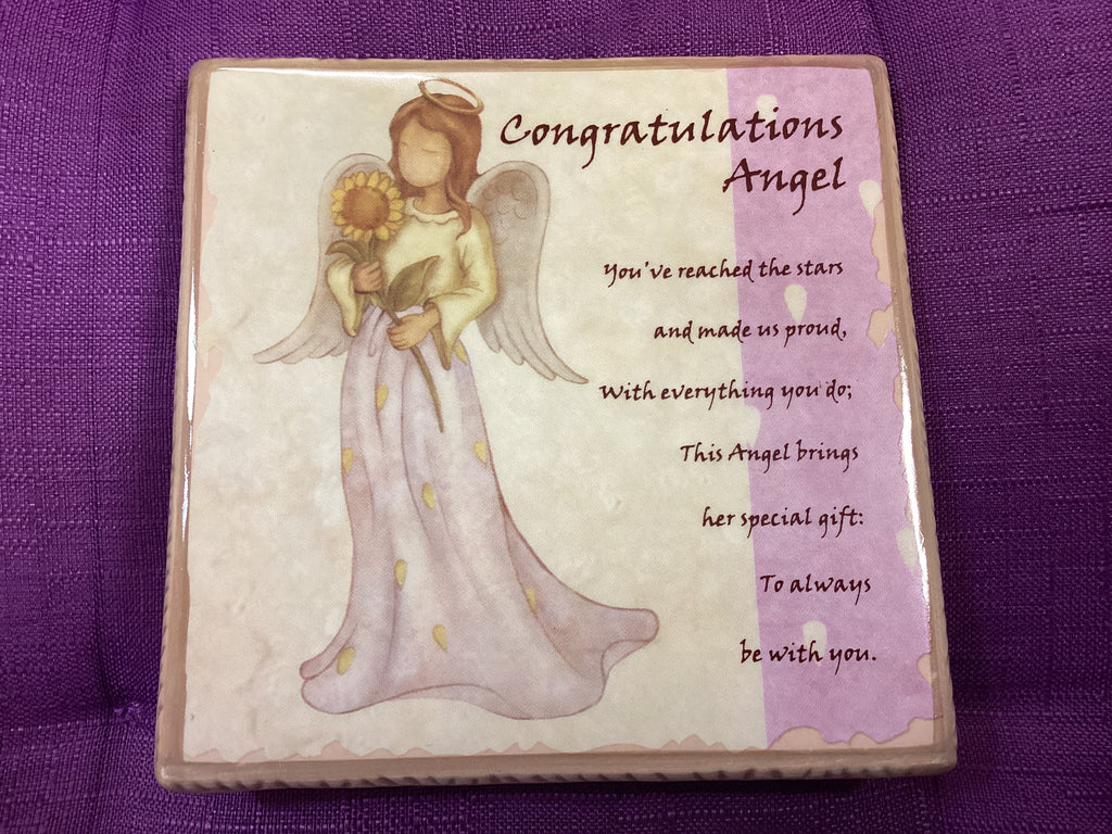 Ceramic Plaque Congratulations Angel – Veritas Catholic Books & Gifts