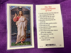 Ten Commandments Prayer Card