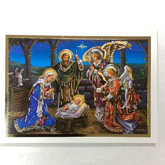 Christmas Greeting Card - Adoration of the Angels - Single Card