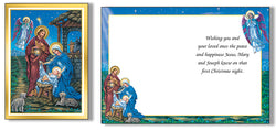 Holy Family with Angel Christmas Card box of 25