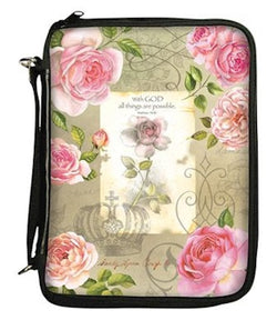 Bible Cover With God All Things are Possible  Matt 19:26 Medium