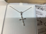 Necklace What a Friend We Have in Jesus With Petal Cross