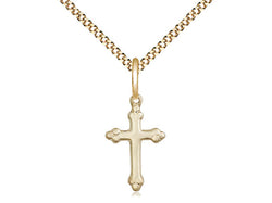 Cross Polished Gold-Filled Medal with 18” Chain