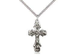 Crucifix Sterling Silver Medal with 18” Chain
