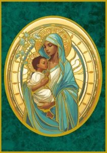 Madonna and Child Christmas Card box of 25