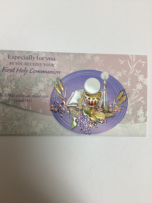 Money Greeting Card - Especially for You as You Receive Your First Holy Communion