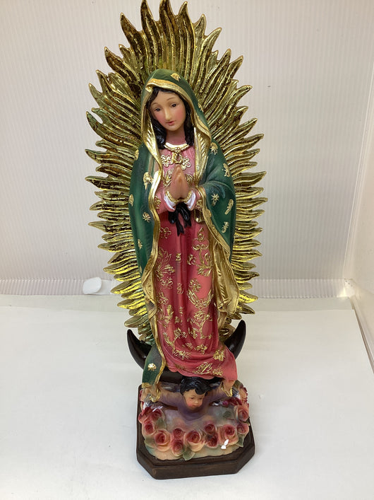 Our Lady of Guadalupe Statue 12” Polyresin
