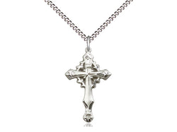 Cross Sterling Silver Medal with 18” Chain