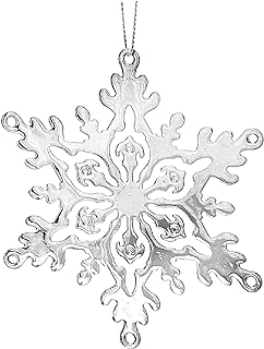 Flat Silver Medal Snowflake
