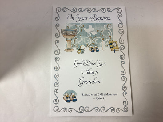 Greeting Card - Baptism Granson