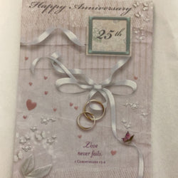 Happy 25th Anniversary card