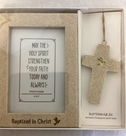 Ganz Baptism Gift Set - Includes Ornament and Photo Frame