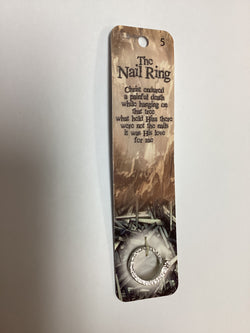 Hand Polished Pewter Nail Ring - Size 5