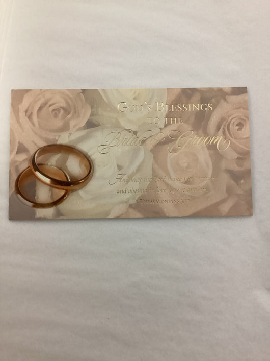 God’s Blessings to the Bride & Groom - Money Holder Greeting Card
