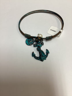Copper Oxidized Anchor Bracelet