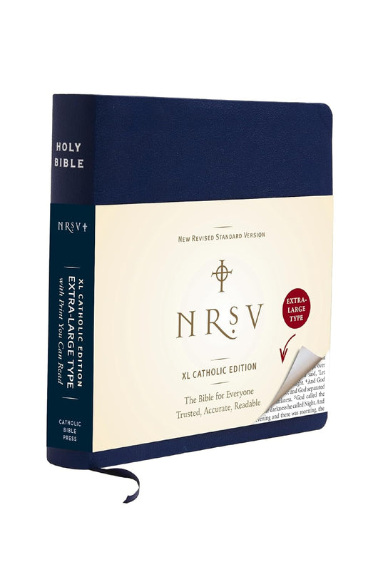 NRSV Extra Large Print Catholic Edition Bible, Navy Blue, Leather
