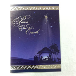 Christmas Greeting Card - Peace on Earth - Single Cardm