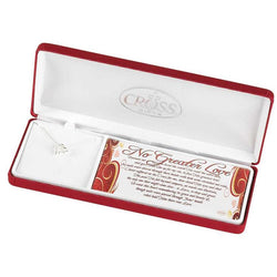 Nail Heart Necklace - Silver Plated with 18 inch Chain