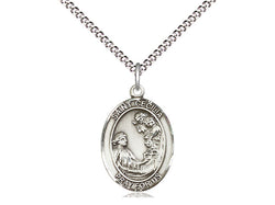 Saint Cecilia Sterling Silver Medal with 18” Chain