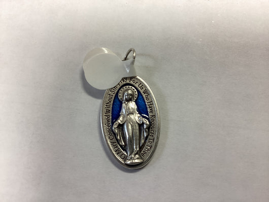 Miraculous Medal Blue Background 2.5 mm