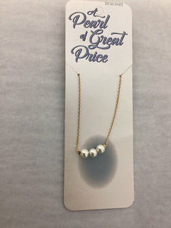 Gold Plated Pearl of Great Price Necklace