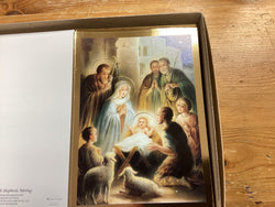 Nativity with Shepherds Adoring Box of 25 Cards