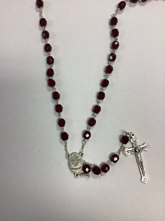 Shomali Jerusalem Rosary Burgundy