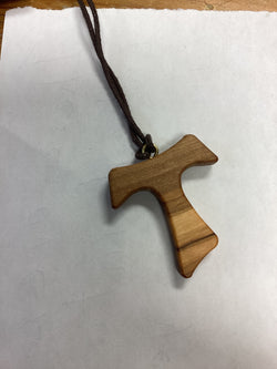 Tau Cross Olive Wood 1 3/4 in.