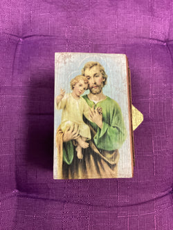 Wooden Box - St Joseph and Jesus