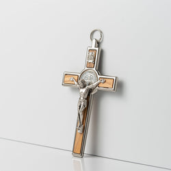 St Benedict Crucifix Wood and Metal - 5