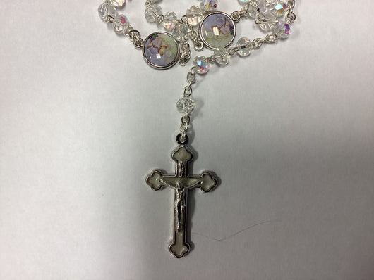 Rosary Communion Clear Glass Beads
