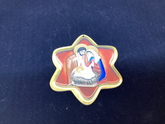 Nativity Christmas Plaque Star Ornament