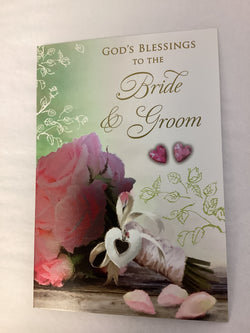 God’s Blessings to the Bride & Groom - Greeting Card