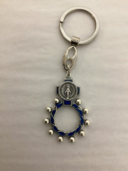 Miraculous Medal Rosary Ring on a Key Chain