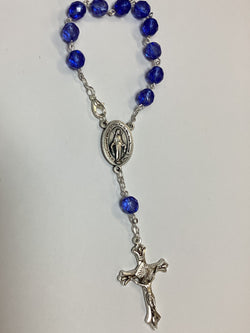 Auto Decade Rosary - Saphire