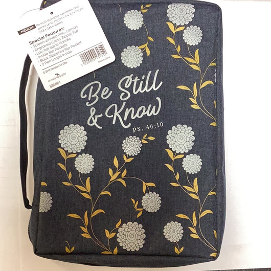 Bible Cover - Be Still & Know PS. 46:10, Medium