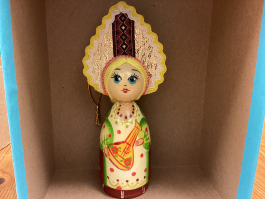 Belarusian Doll Christmas Ornament - Lute