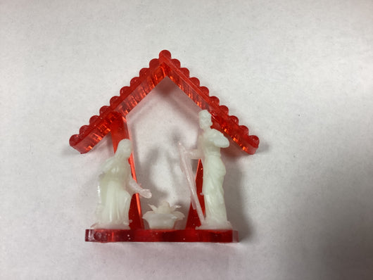 Luminous Nativity with Red Stable