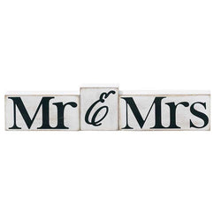 Word Blocks Mr and Mrs Wedding Anniversary