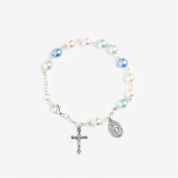 Multicolored Pearl Rosary Bracelet