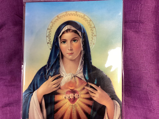 Immaculate Heart of Mary Carded 8 by 10 in.