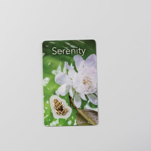 Serenity Prayer Card with Embedded Medal