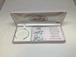 Baby Jesus Silver Plated Cuff With Heart