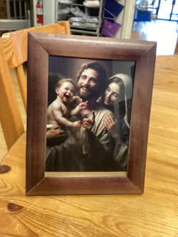 Happy Holy Family Framed