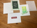 Handmade Thank You Greeting Cards (Sold Individually)