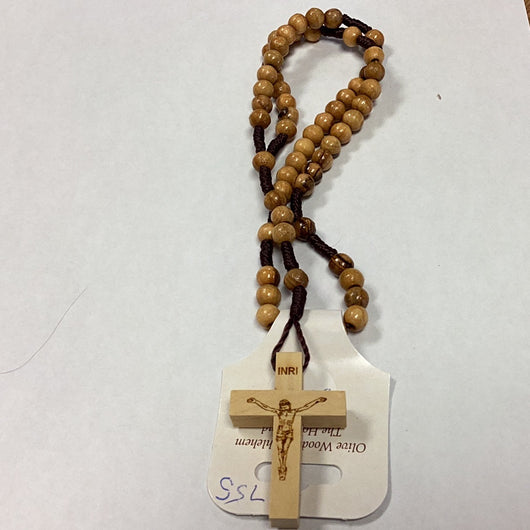 Rosary on Cord 5 mm Olive Wood