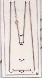 Chain 18” Stainless Steel Rhodium Bulk