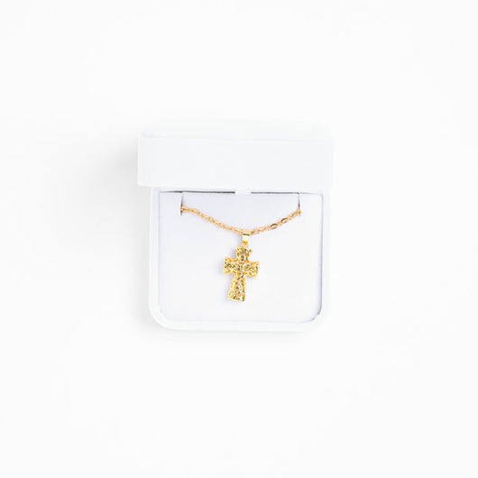 Gold Plated Filigree Cross on chain