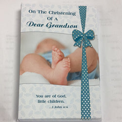 Greeting Card - On the Christening of a Dear Grandson