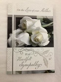 On the Loss of Your Mother with Heartfelt Sympathy- Greeting Card